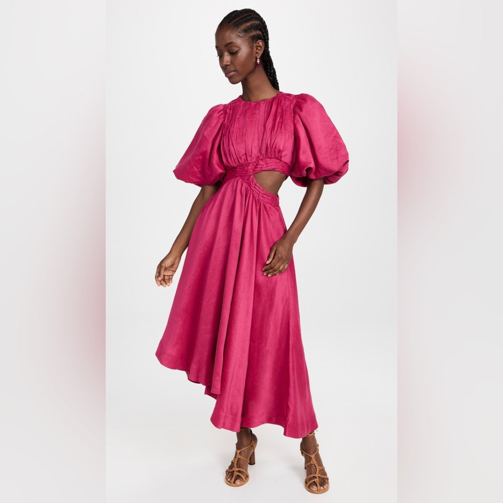 Aje Tidal Cut Out Midi Dress